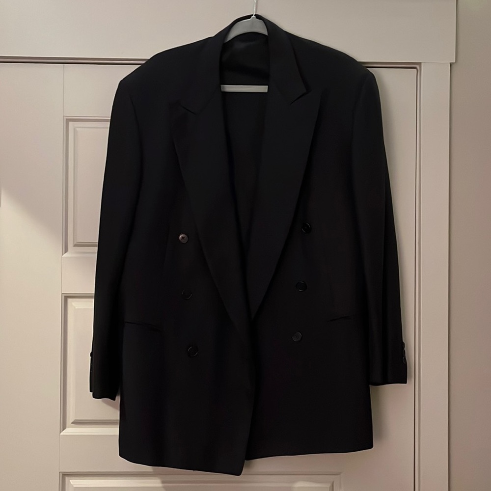 Ermenegildo Zegna wool and silk Double breasted blazer